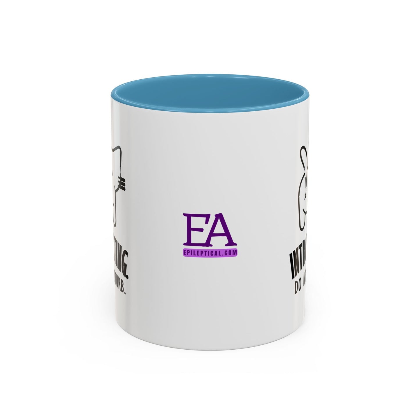 Introverting. Do Not Disturb. Two-Tone Cat Coffee Mug (11oz & 15oz)