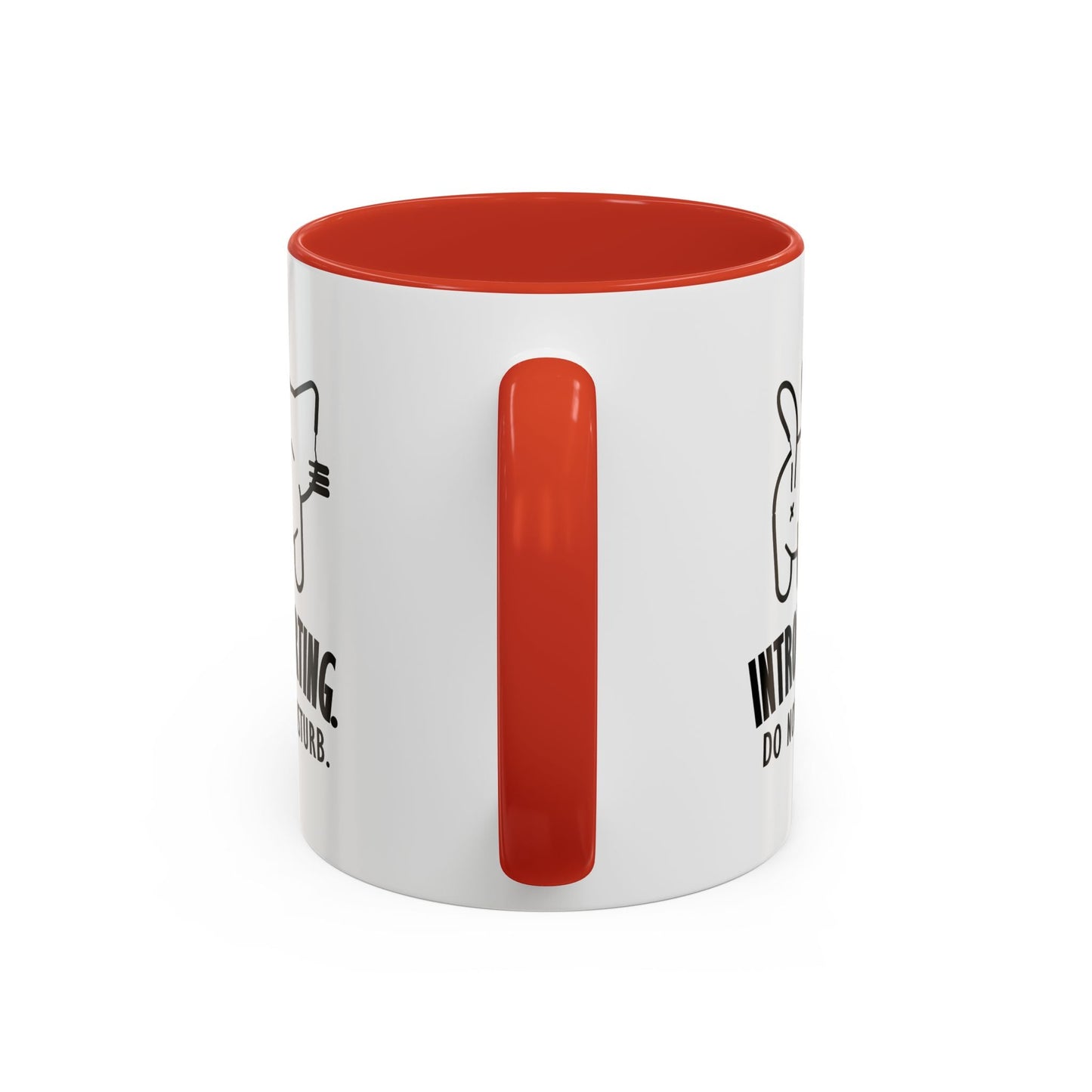 Introverting. Do Not Disturb. Two-Tone Cat Coffee Mug (11oz & 15oz)