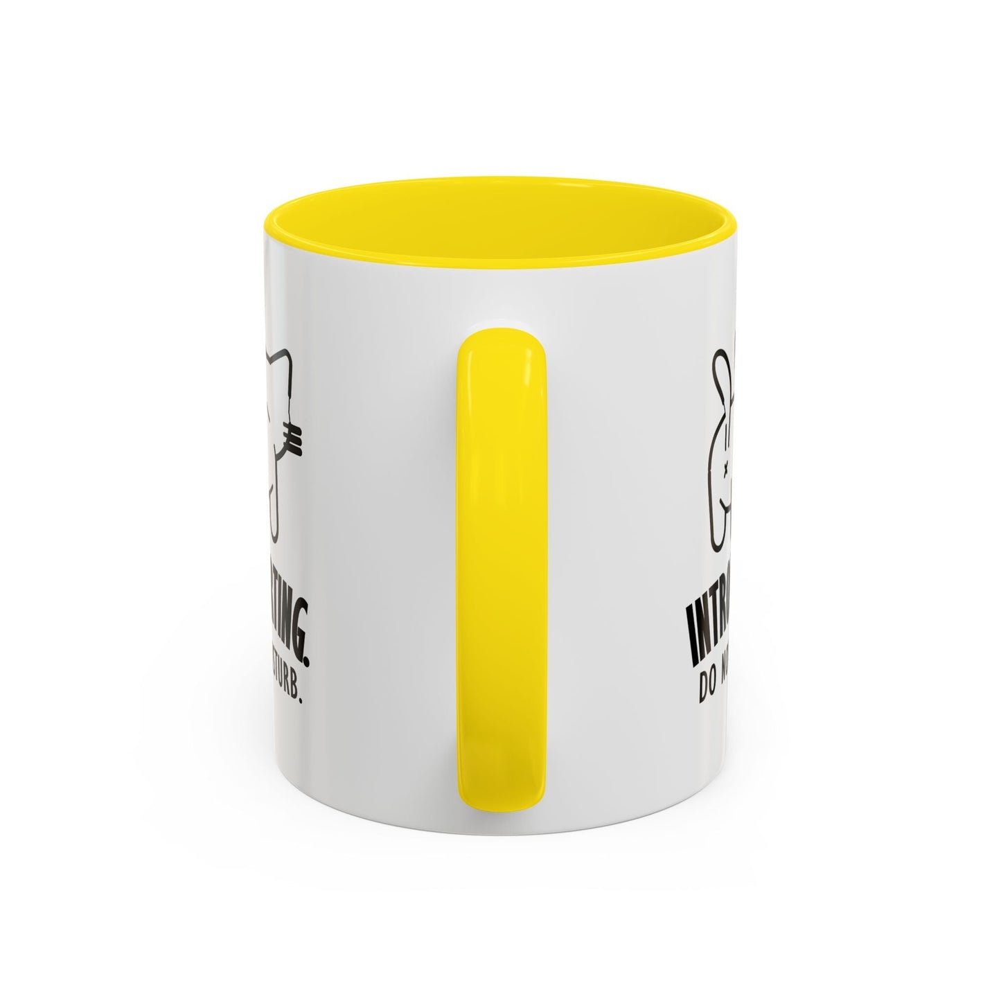 Introverting. Do Not Disturb. Two-Tone Cat Coffee Mug (11oz & 15oz)