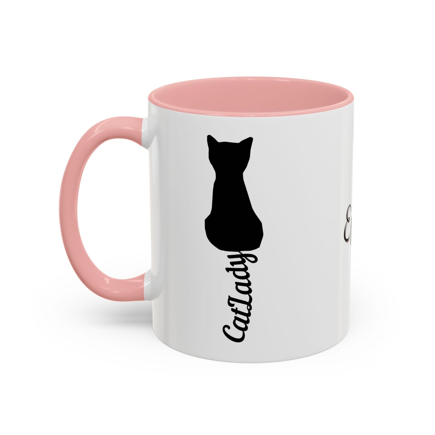 Cursive Tail Cat Lady Coffee Mug